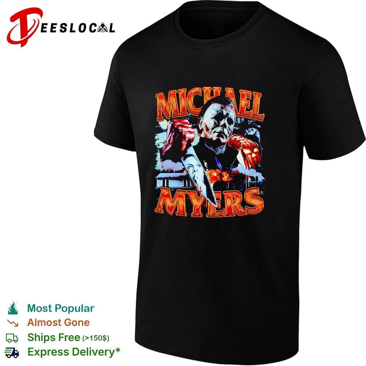 Michael Myers horror collage shirt Unisex T-shirt, Sweatshirt, Hoodie, Long Sleeve Tee - T-Shirt, Sweatshirt, Hoodie