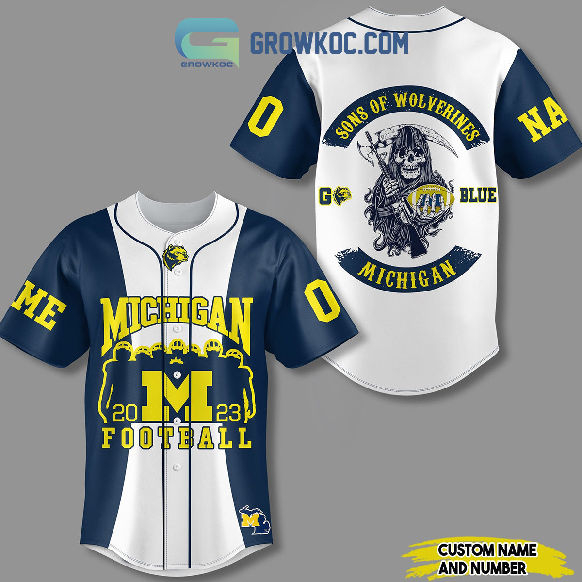 Michigan Sons Of Wolverines Go Blue 2023 Personalized Baseball Jersey Unisex T-shirt, Sweatshirt, Hoodie, Long Sleeve Tee - T-Shirt, Sweatshirt, Hoodie
