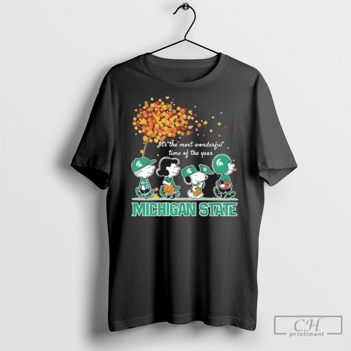 Michigan State Spartans Peanuts Characters Most Time Year T-Shirts, Hoodie, Sweatshirt - T-Shirt, Sweatshirt, Hoodie