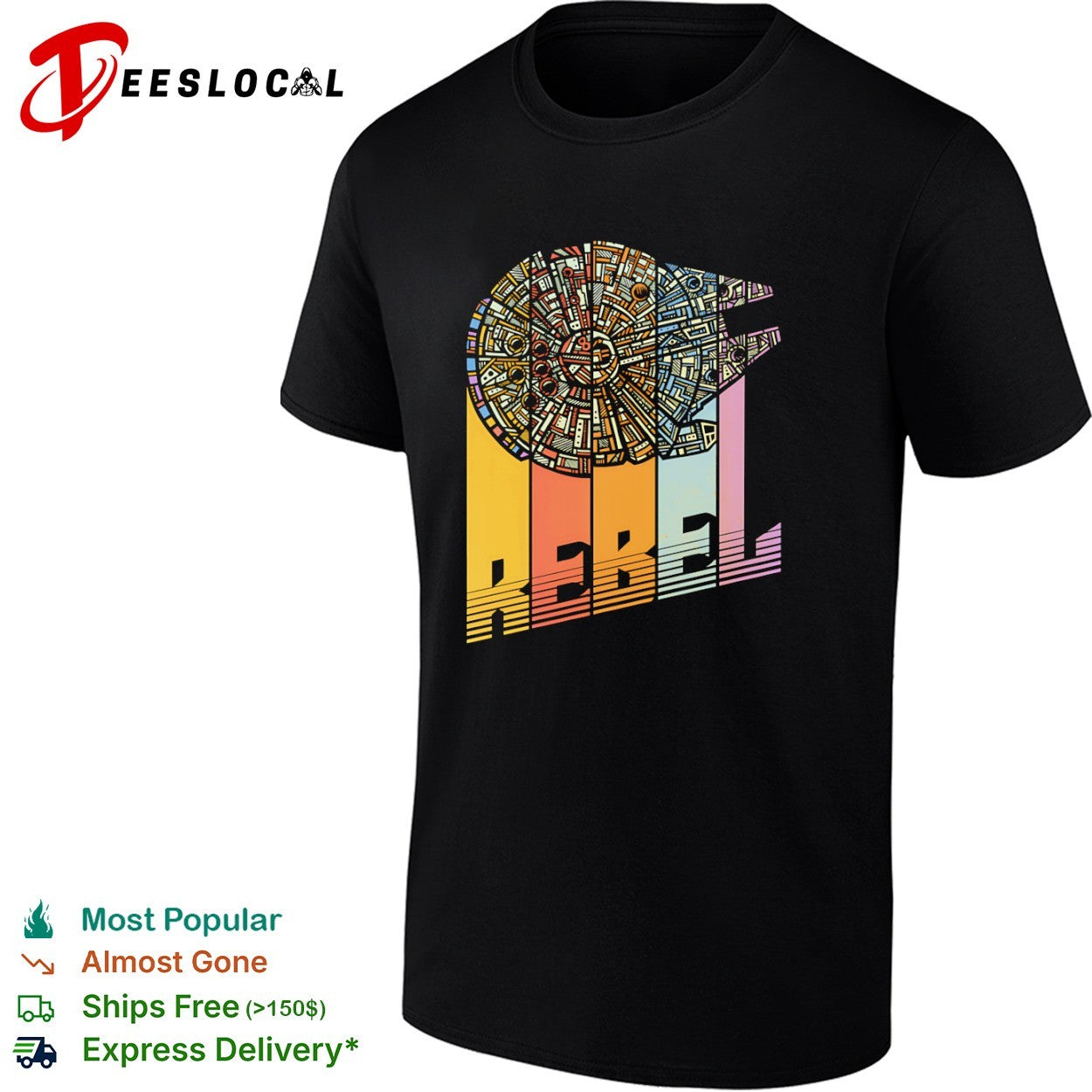 Millennium Falcon Rainbow shirt Unisex T-shirt, Sweatshirt, Hoodie, Long Sleeve Tee - T-Shirt, Sweatshirt, Hoodie