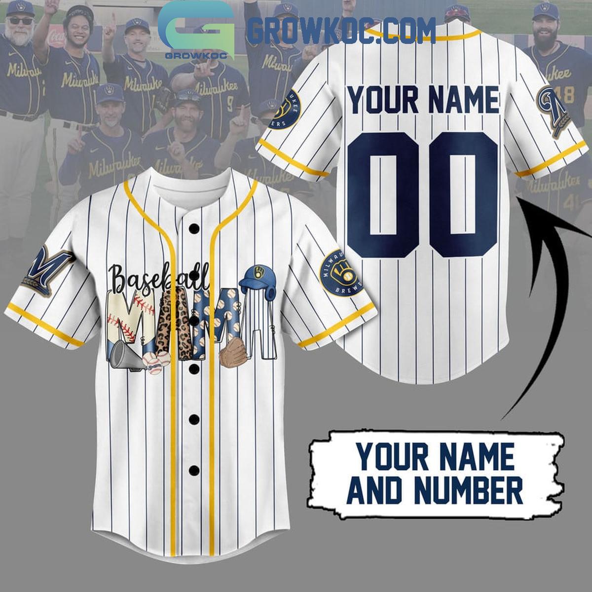 Milwaukee Brewers Baseball Mama Personalized Baseball Jersey Unisex T-shirt, Sweatshirt, Hoodie, Long Sleeve Tee - T-Shirt, Sweatshirt, Hoodie