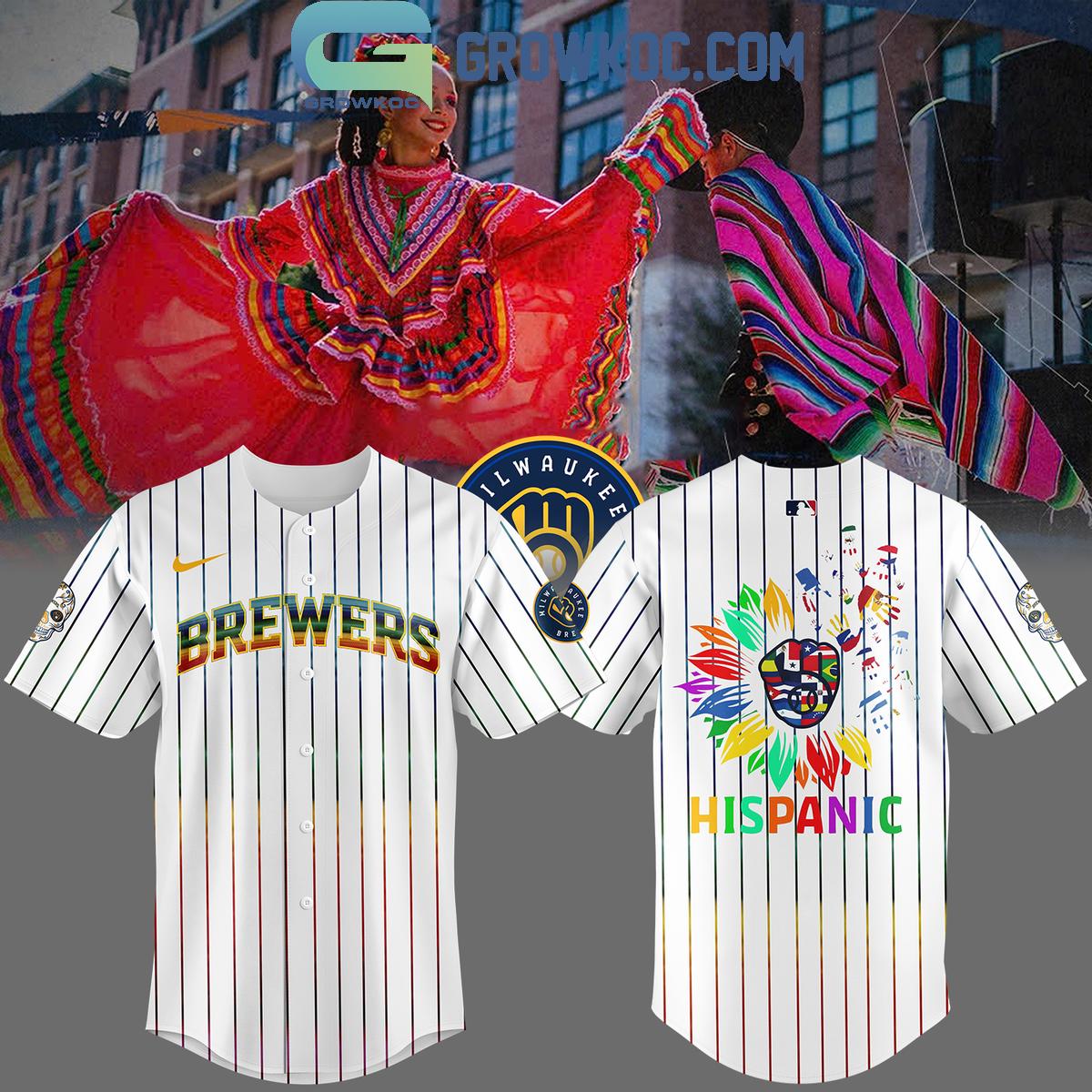 Milwaukee Brewers Hispanic Heritage Month Baseball Jersey Unisex T-shirt, Sweatshirt, Hoodie, Long Sleeve Tee - T-Shirt, Sweatshirt, Hoodie