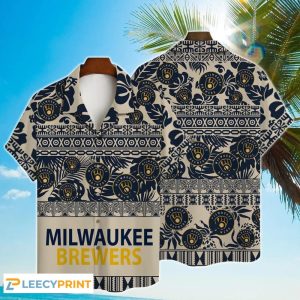 Milwaukee Brewers Nationals MLB 2024 Hawaiian Shirt For Men - Brewers Hawaiian Shirt Unisex T-shirt, Sweatshirt, Hoodie, Long Sleeve Tee - T-Shirt, Sweatshirt, Hoodie