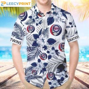 Minnesota Twins Grateful Dead Fans Hawaiian Shirt, Twins Hawaiian Shirt Unisex T-shirt, Sweatshirt, Hoodie, Long Sleeve Tee - T-Shirt, Sweatshirt, Hoodie