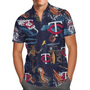 Minnesota Twins MLB Floral Vacation Shirt, Twins Hawaiian Shirt Unisex T-shirt, Sweatshirt, Hoodie, Long Sleeve Tee - T-Shirt, Sweatshirt, Hoodie