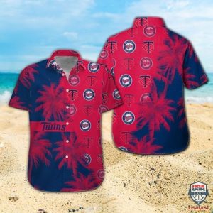 Minnesota Twins Palm Tree Hawaiian Shirt, Twins Hawaiian Shirt Unisex T-shirt, Sweatshirt, Hoodie, Long Sleeve Tee - T-Shirt, Sweatshirt, Hoodie