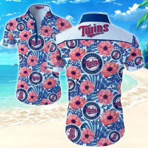 Minnesota Twins Summer Button Up Shirt For Men, Twins Hawaiian Shirt Unisex T-shirt, Sweatshirt, Hoodie, Long Sleeve Tee - T-Shirt, Sweatshirt, Hoodie