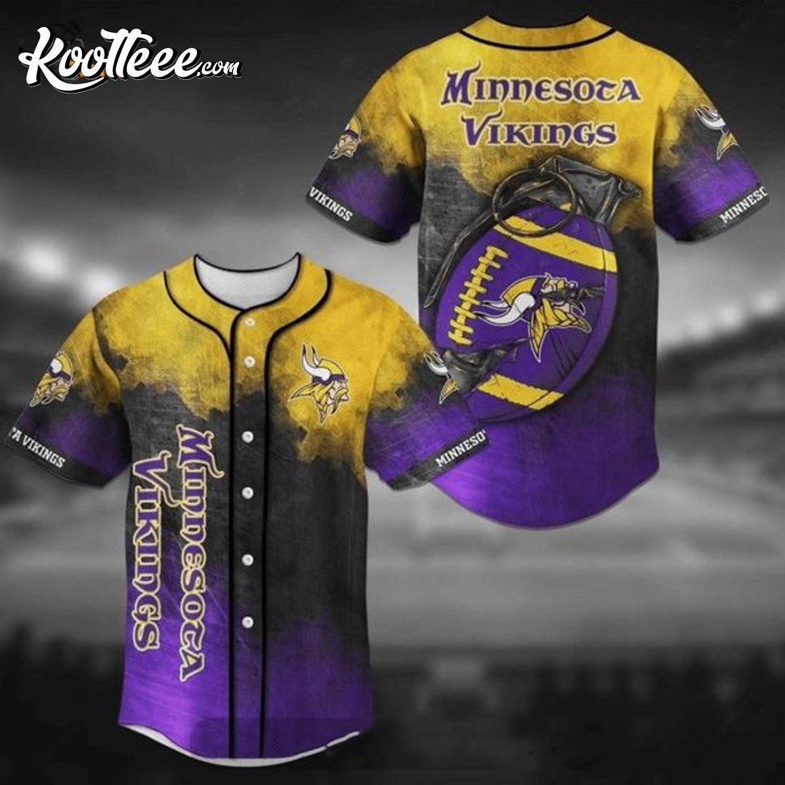 Minnesota Vikings Logo Baseball Jersey Unisex T-shirt, Sweatshirt, Hoodie, Long Sleeve Tee - T-Shirt, Sweatshirt, Hoodie