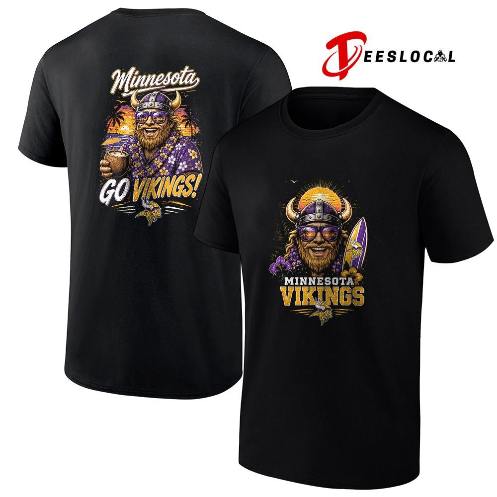 Minnesota Vikings tropical mascot graphic shirt Unisex T-shirt, Sweatshirt, Hoodie, Long Sleeve Tee - T-Shirt, Sweatshirt, Hoodie