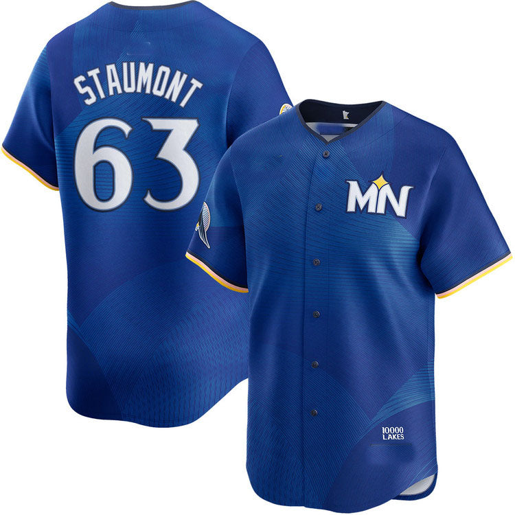 Minnesota Twins #63 Josh Staumont City Connect Limited Baseball Jersey baseball jersey product view 1