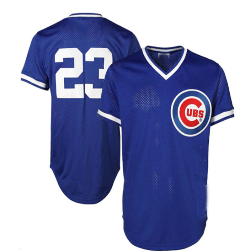 Chicago Cubs #23 Ryne Sandberg Cooperstown Authentic Collection Throwback Replica Jersey - Royal Blue Baseball Jerseys baseball jersey product view 1