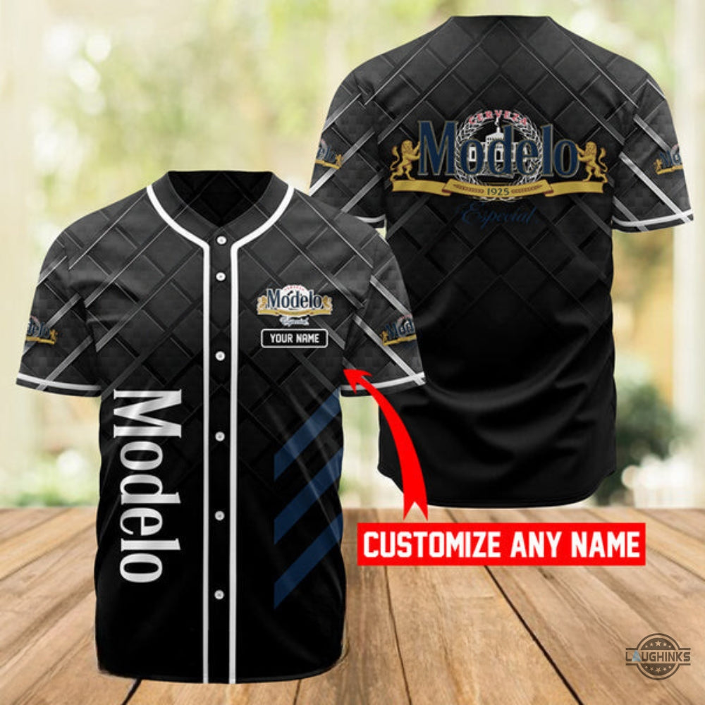 Modelo Baseball Jersey Custom Name Personalized Black Modelo Beer Baseball Jersey Shirts Alcoholic Beverage Grupo Modelo All Over Printed Baseball Uniform NEW - T-Shirt, Sweatshirt, Hoodie