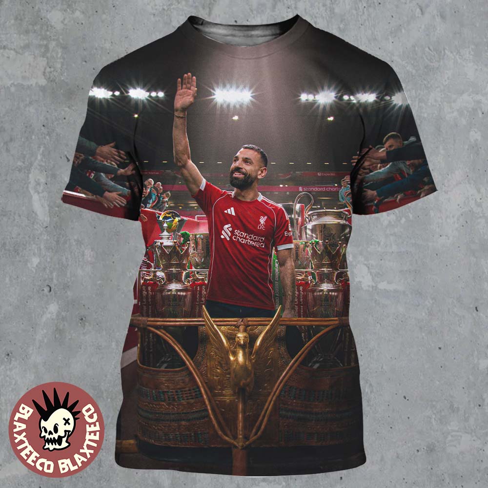 Mohamed Salah The Egyptian King Says Farewell Leaving Liverpool After 9 Seasons All Over Print Shirt - T-Shirt, Sweatshirt, Hoodie