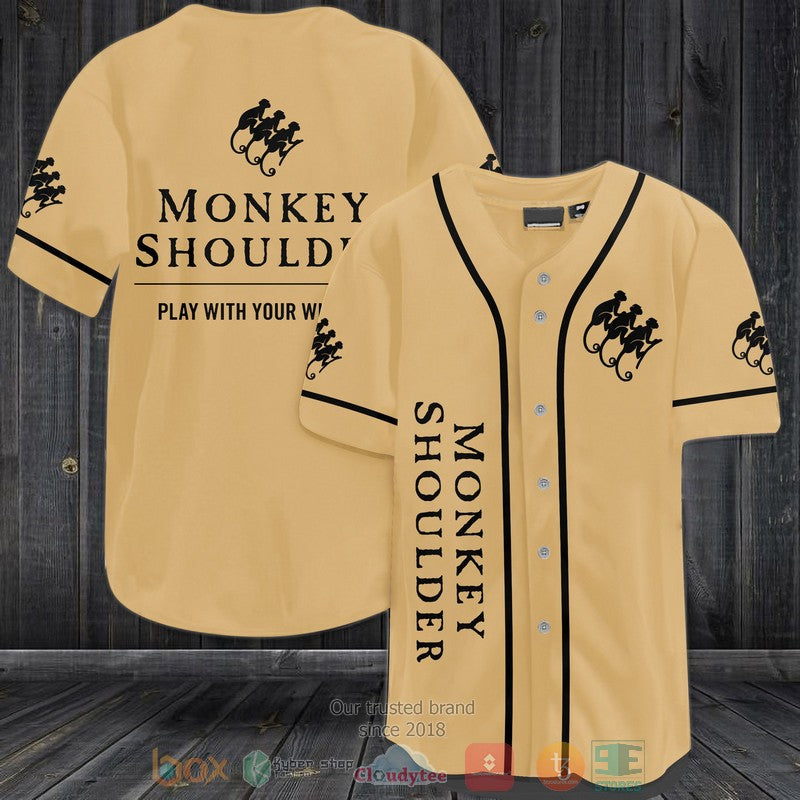 Monkey Shoulder Play with your whisky Baseball shirt Unisex T-shirt, Sweatshirt, Hoodie, Long Sleeve Tee - T-Shirt, Sweatshirt, Hoodie