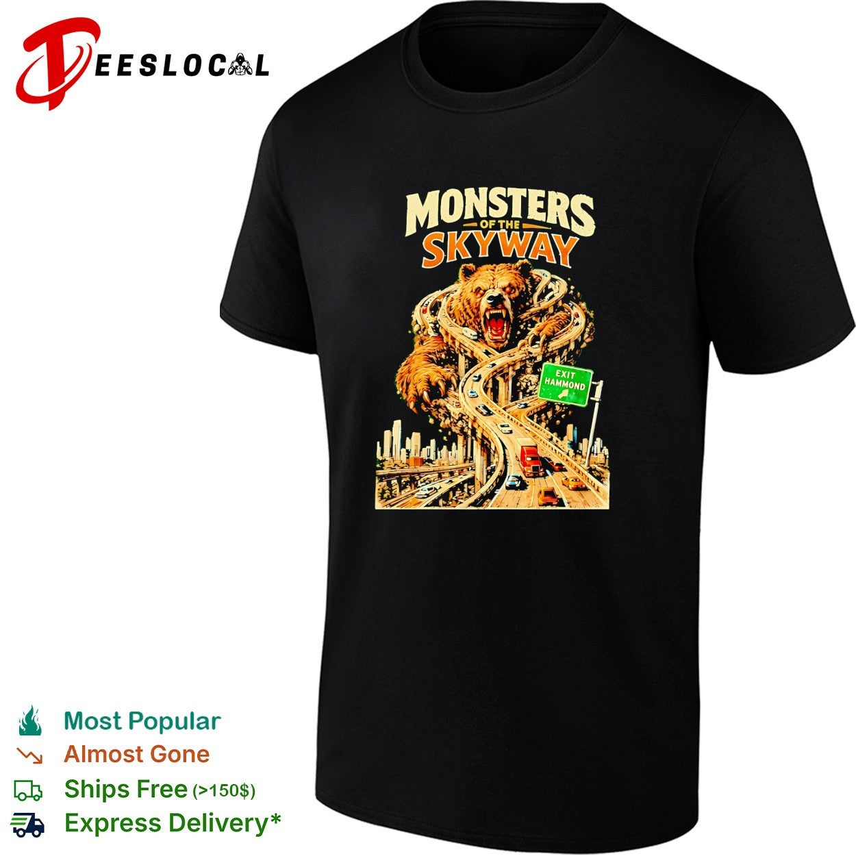 Monsters skyway giant monster bridge shirt Unisex T-shirt, Sweatshirt, Hoodie, Long Sleeve Tee - T-Shirt, Sweatshirt, Hoodie