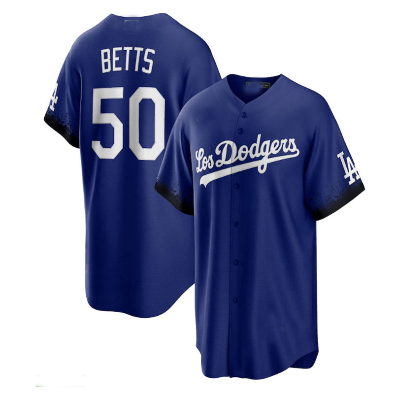 Los Angeles Dodgers #50 Mookie Betts City Connect Replica Player Jersey - Royal Baseball Jerseys baseball jersey product view 1