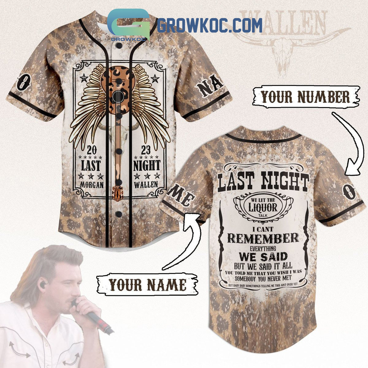 Morgan Wallen 2023 Last Night Personalized Baseball Jersey Unisex T-shirt, Sweatshirt, Hoodie, Long Sleeve Tee - T-Shirt, Sweatshirt, Hoodie