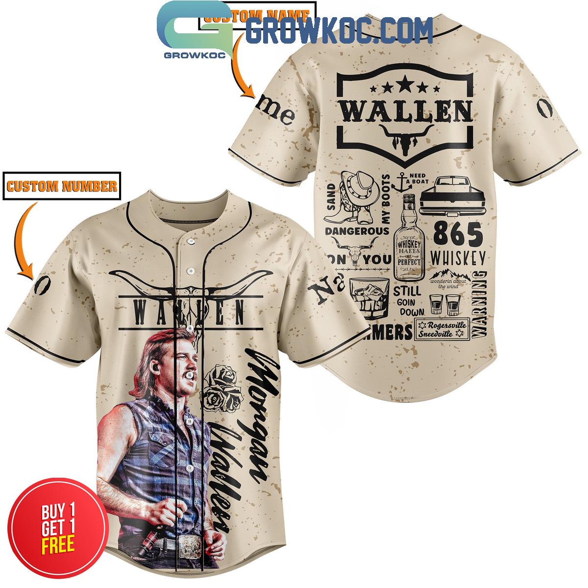 Morgan Wallen 7 Summers 865 Whiskey Personalized Baseball Jersey Unisex T-shirt, Sweatshirt, Hoodie, Long Sleeve Tee - T-Shirt, Sweatshirt, Hoodie