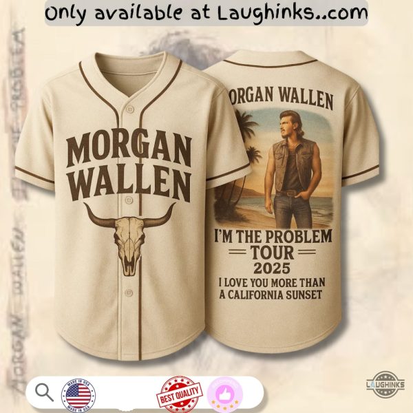 Morgan Wallen Im The Problem Tour 2025 Baseball Jersey Shirt Unisex T-shirt, Sweatshirt, Hoodie, Long Sleeve Tee - T-Shirt, Sweatshirt, Hoodie