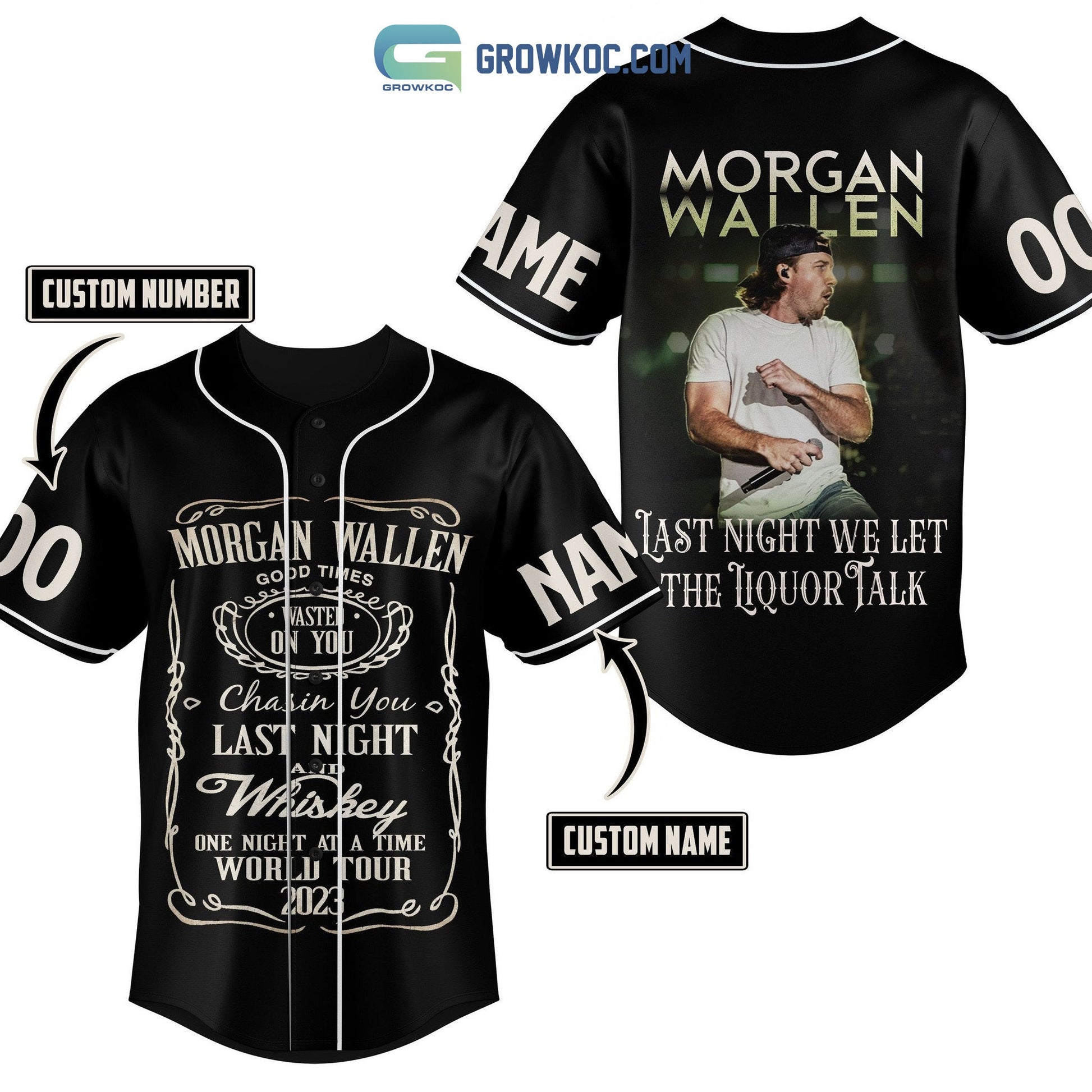Morgan Wallen Last Night We Let The Liquor Talk World Tour 2023 Personalized Baseball Jersey - T-Shirt, Sweatshirt, Hoodie