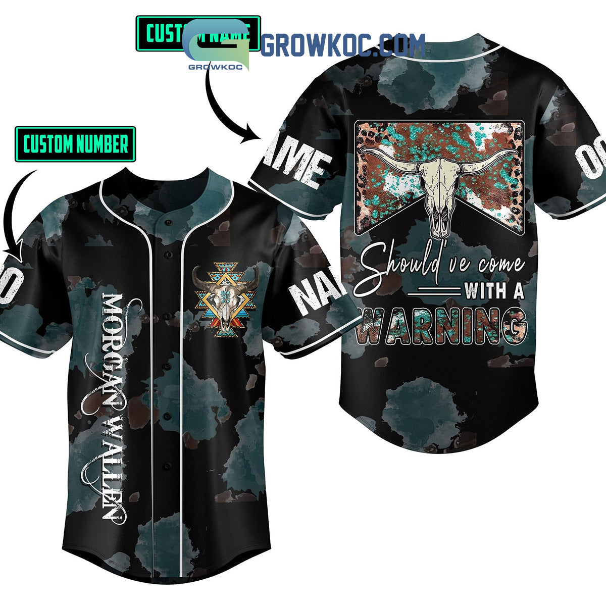 Morgan Wallen Shouldve Come With A Warning Personalized Baseball Jersey Unisex T-shirt, Sweatshirt, Hoodie, Long Sleeve Tee - T-Shirt, Sweatshirt, Hoodie