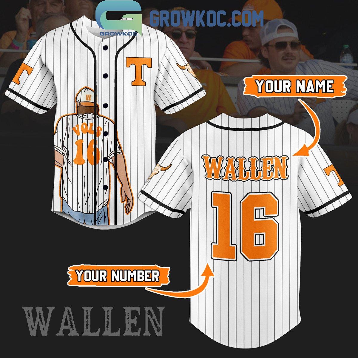 Morgan Wallen Tennessee Volunteers Fan Personalized Baseball Jersey Unisex T-shirt, Sweatshirt, Hoodie, Long Sleeve Tee - T-Shirt, Sweatshirt, Hoodie