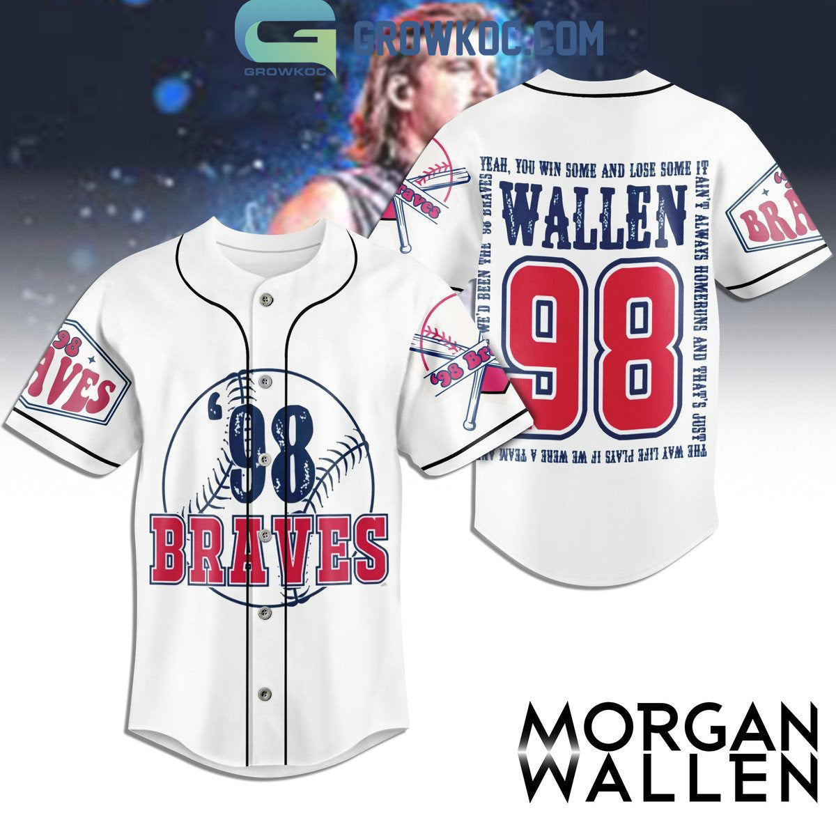 Morgan Wallen Yeah You Win Some And Lose Some Personalized Baseball Jersey Unisex T-shirt, Sweatshirt, Hoodie, Long Sleeve Tee - T-Shirt, Sweatshirt, Hoodie
