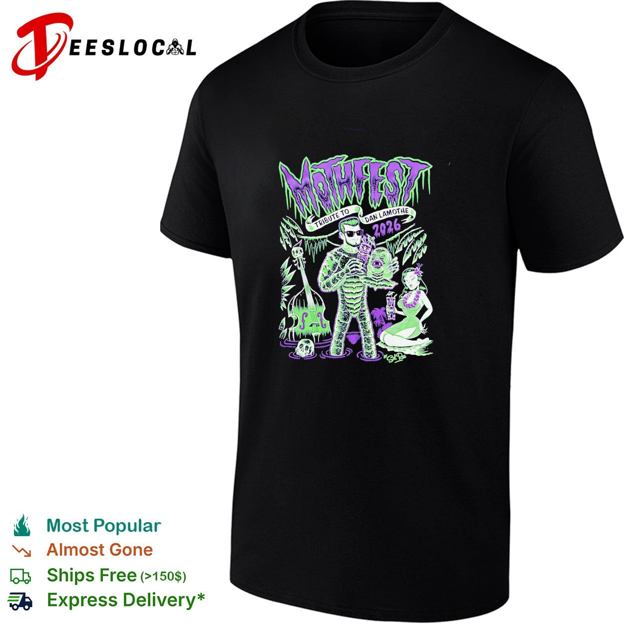 Mothfest tribute to Dan Lamothe 2026 creature shirt Unisex T-shirt, Sweatshirt, Hoodie, Long Sleeve Tee - T-Shirt, Sweatshirt, Hoodie