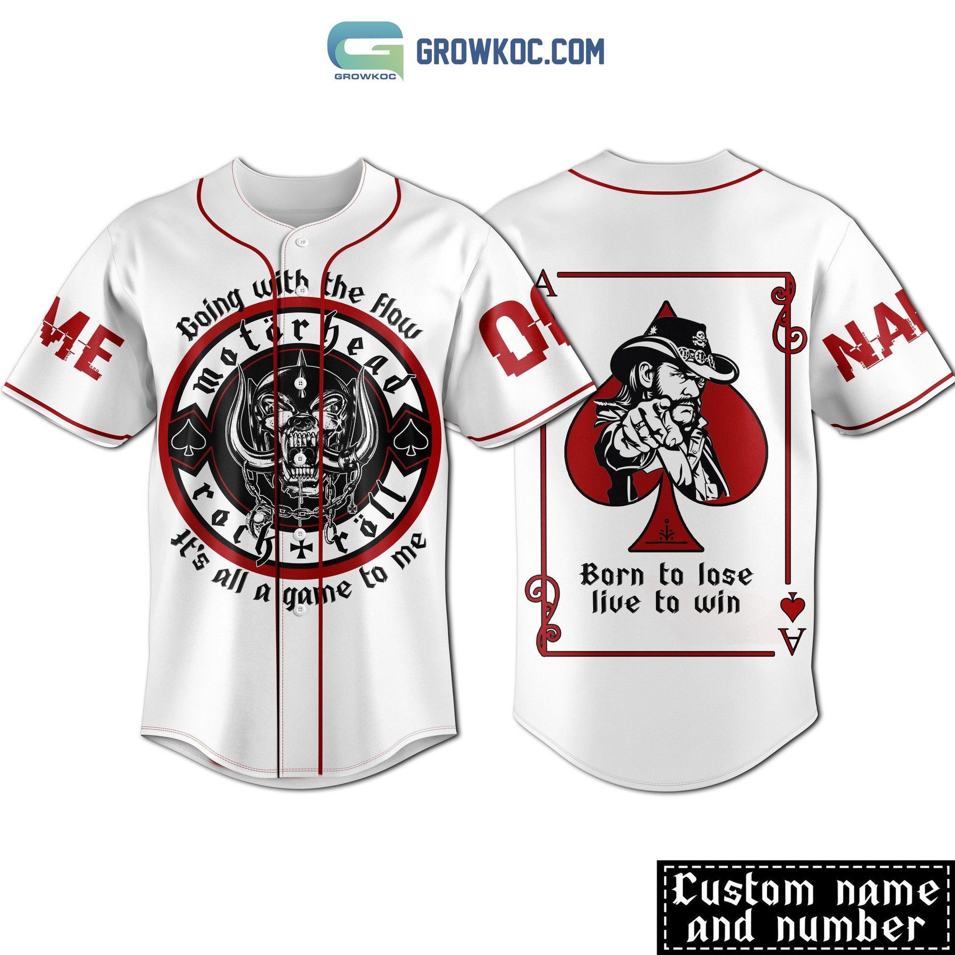 Motor Head Rock N Roll Going With The Flow Its All A Game To Me Personalized Baseball Jersey - T-Shirt, Sweatshirt, Hoodie