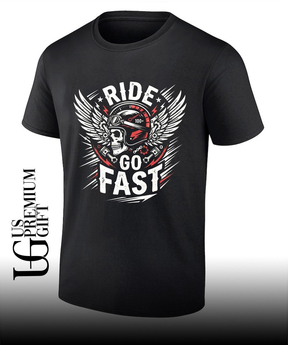 Motorcycle Rider Skull Helmet Ride Go Fast shirt Unisex T-shirt, Sweatshirt, Hoodie, Long Sleeve Tee - T-Shirt, Sweatshirt, Hoodie