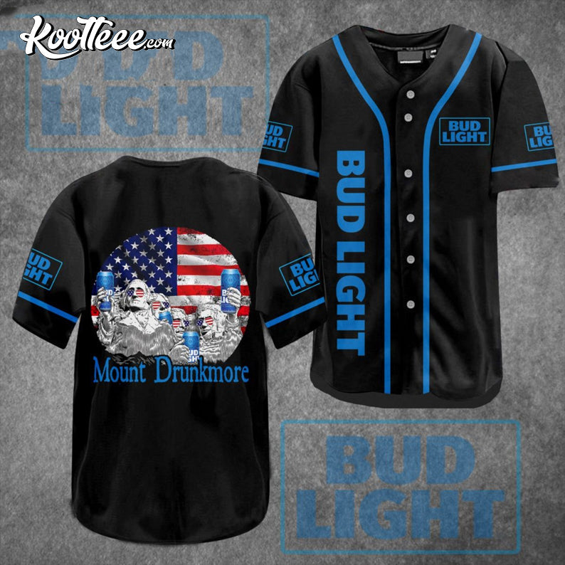 Mount Drunkmore Bud Light Baseball Jersey Unisex T-shirt, Sweatshirt, Hoodie, Long Sleeve Tee - T-Shirt, Sweatshirt, Hoodie
