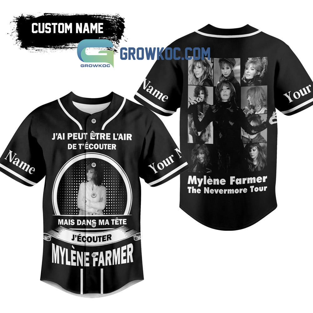 Mylene Farmer The Nevermore Tour Personalized Baseball Jersey Unisex T-shirt, Sweatshirt, Hoodie, Long Sleeve Tee - T-Shirt, Sweatshirt, Hoodie