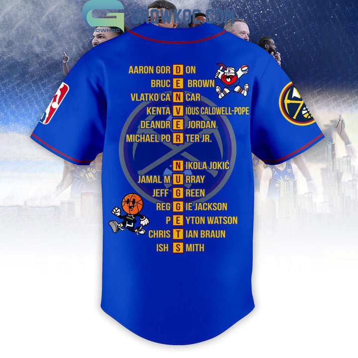 NBA Finals Champions Denver Nuggets Murray Jokic Porter Jr Blue Design Baseball Jersey Unisex T-shirt, Sweatshirt, Hoodie, Long Sleeve Tee - T-Shirt, Sweatshirt, Hoodie