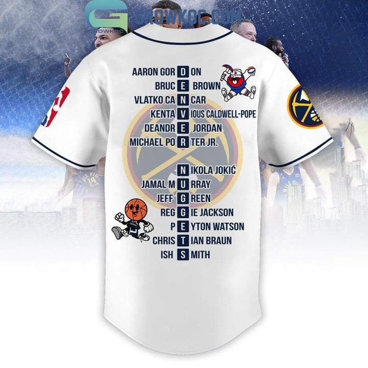 NBA Finals Champions Denver Nuggets Murray Jokic Porter Jr White Design Baseball Jersey Unisex T-shirt, Sweatshirt, Hoodie, Long Sleeve Tee - T-Shirt, Sweatshirt, Hoodie