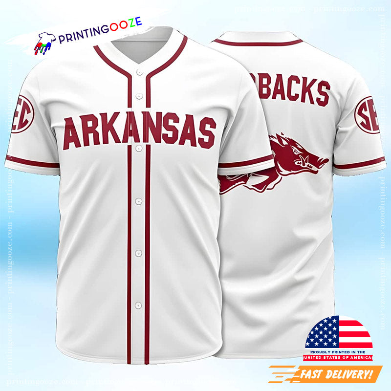 NCAA Arkansas Razorbacks Baseball Jersey Unisex T-shirt, Sweatshirt, Hoodie, Long Sleeve Tee - T-Shirt, Sweatshirt, Hoodie