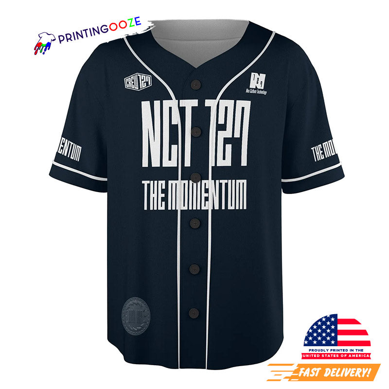 NCT 127 The Momentum Tour 2025 Baseball Jersey Unisex T-shirt, Sweatshirt, Hoodie, Long Sleeve Tee - T-Shirt, Sweatshirt, Hoodie