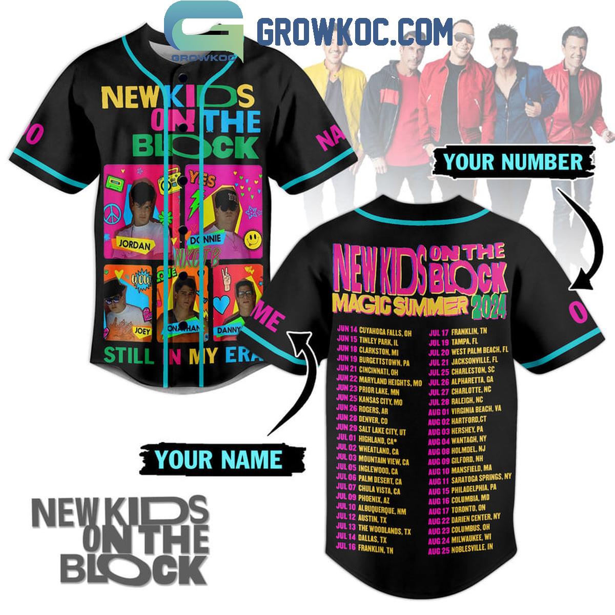 NKOTB Magic Summer 2024 Personalized Baseball Jersey Unisex T-shirt, Sweatshirt, Hoodie, Long Sleeve Tee - T-Shirt, Sweatshirt, Hoodie