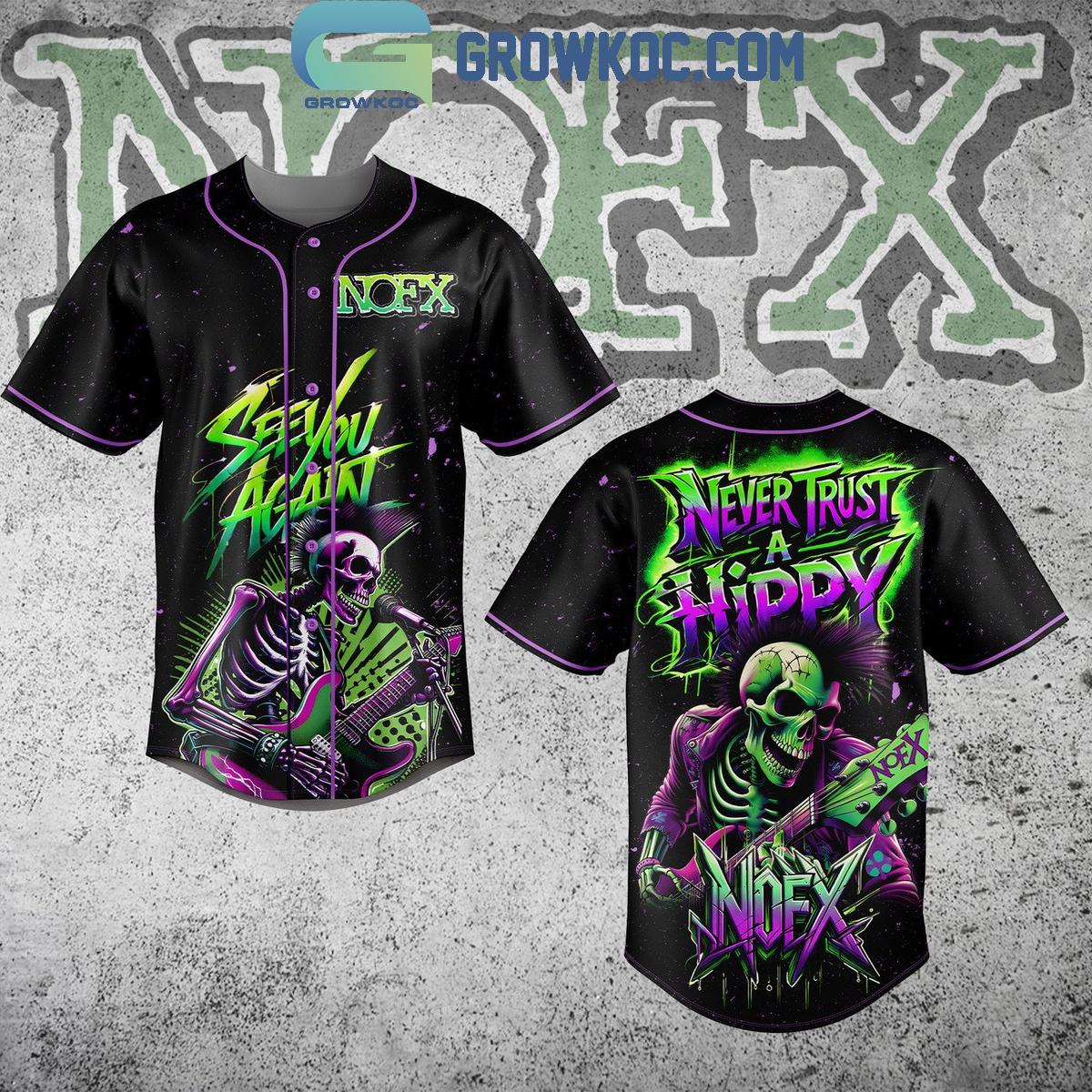 NOFX Band See You Again 2024 Baseball Jersey Unisex T-shirt, Sweatshirt, Hoodie, Long Sleeve Tee - T-Shirt, Sweatshirt, Hoodie