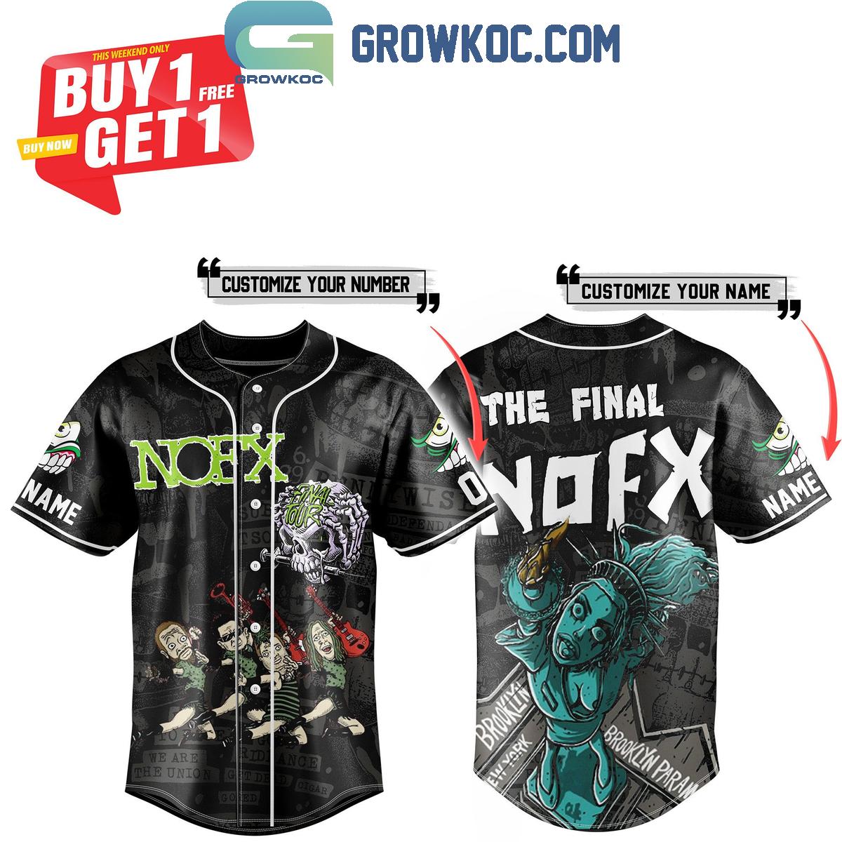 NOFX The Final Brooklyn Personalized Baseball Jersey Unisex T-shirt, Sweatshirt, Hoodie, Long Sleeve Tee - T-Shirt, Sweatshirt, Hoodie