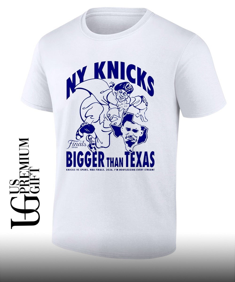 NY Knicks Bigger Than Texas Victor Wembanyama San Antonio Spurs Finals 2026 shirt Unisex T-shirt, Sweatshirt, Hoodie, Long Sleeve Tee - T-Shirt, Sweatshirt, Hoodie