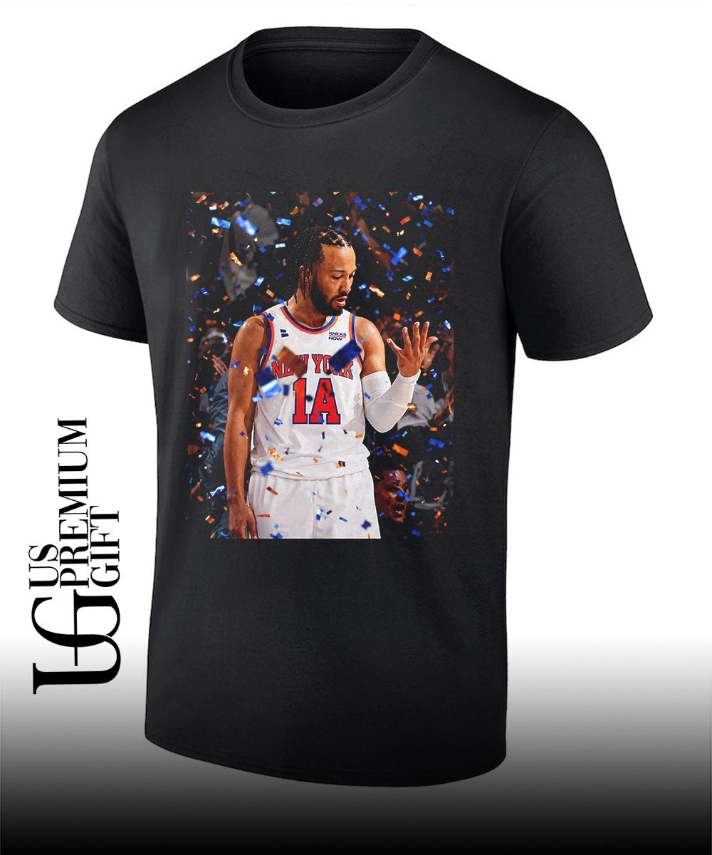 NY Knicks Jalen Brunson five World Champions 2026 T-shirt Unisex T-shirt, Sweatshirt, Hoodie, Long Sleeve Tee - T-Shirt, Sweatshirt, Hoodie