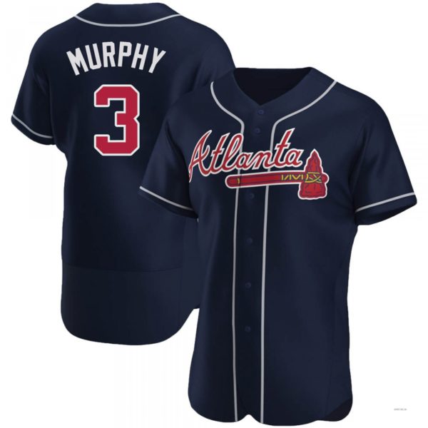 Atlanta Braves #3 Dale Murphy Navy Alternate Jersey Stitches Baseball Jerseys baseball jersey product view 1