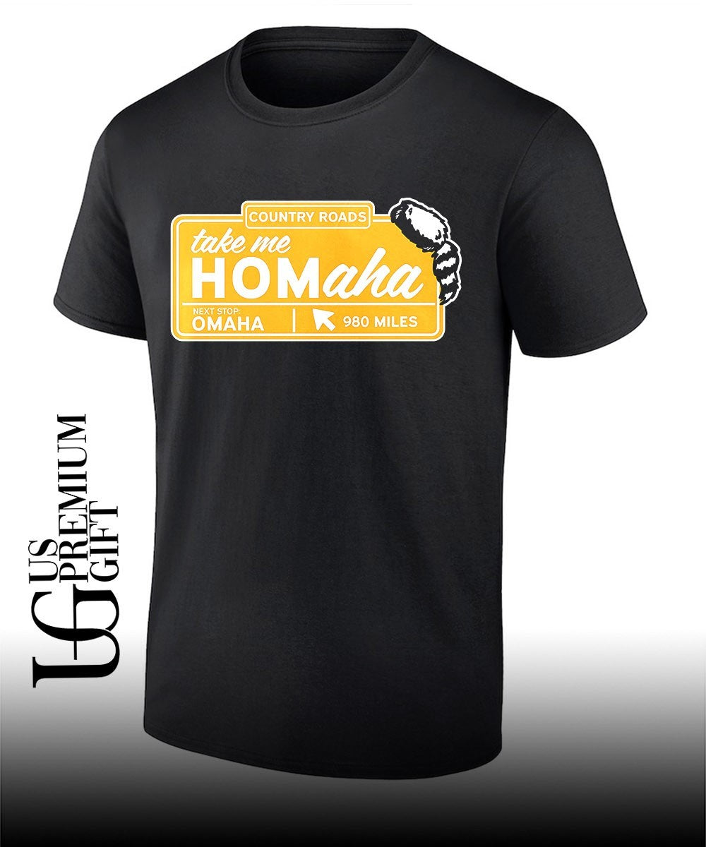 Nebraska Cornhuskers NCAA Country Roads take me HOMaha next stop Omaha 980 miles shirt Unisex T-shirt, Sweatshirt, Hoodie, Long Sleeve Tee - T-Shirt, Sweatshirt, Hoodie