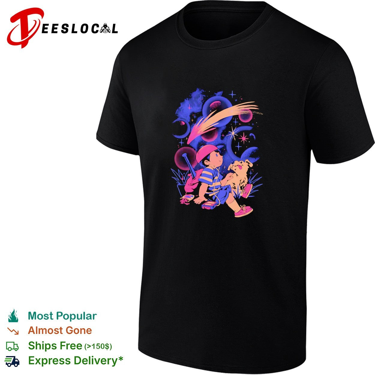 Ness and King from EarthBound shirt Unisex T-shirt, Sweatshirt, Hoodie, Long Sleeve Tee - T-Shirt, Sweatshirt, Hoodie
