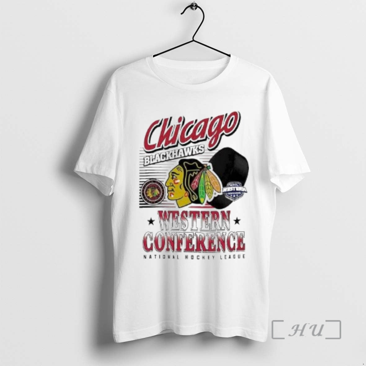 New Chicago Blackhawks Nhl Wastern Conference Logo Ball Circle White T-Shirts, Hoodie, Sweatshirt - T-Shirt, Sweatshirt, Hoodie