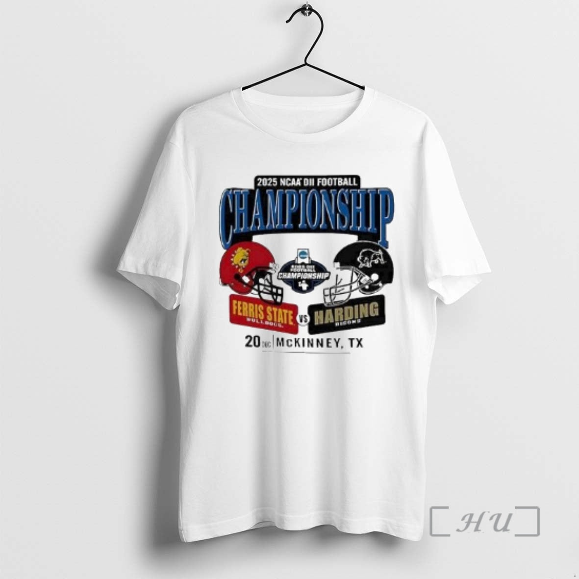 New Ferris State Bulldogs Vs Harding Bisons 2025 Ncaa Division Ii Football Championship Circle White T-Shirts, Hoodie, Sweatshirt - T-Shirt, Sweatshirt, Hoodie