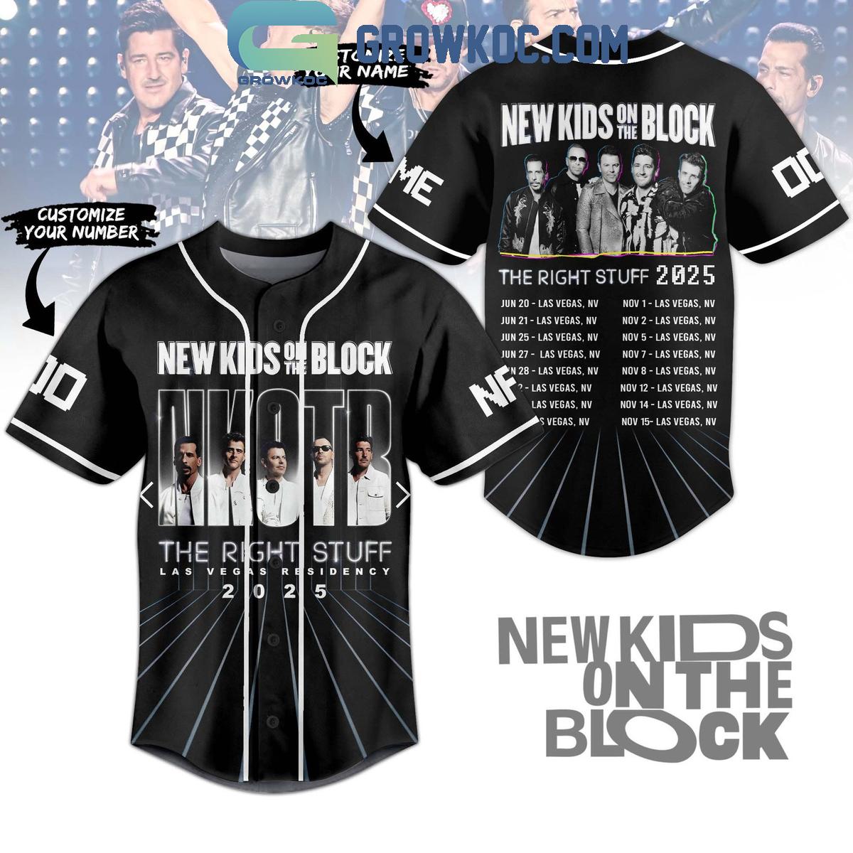 New Kids On The Block The Right Stuff 2025 Personalized Baseball Jersey Unisex T-shirt, Sweatshirt, Hoodie, Long Sleeve Tee - T-Shirt, Sweatshirt, Hoodie