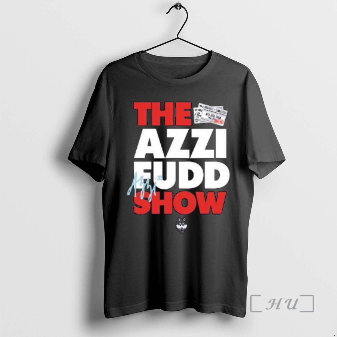 New Uconn Huskies Azzi Fudd Show Circle Black T-Shirts, Hoodie, Sweatshirt - T-Shirt, Sweatshirt, Hoodie