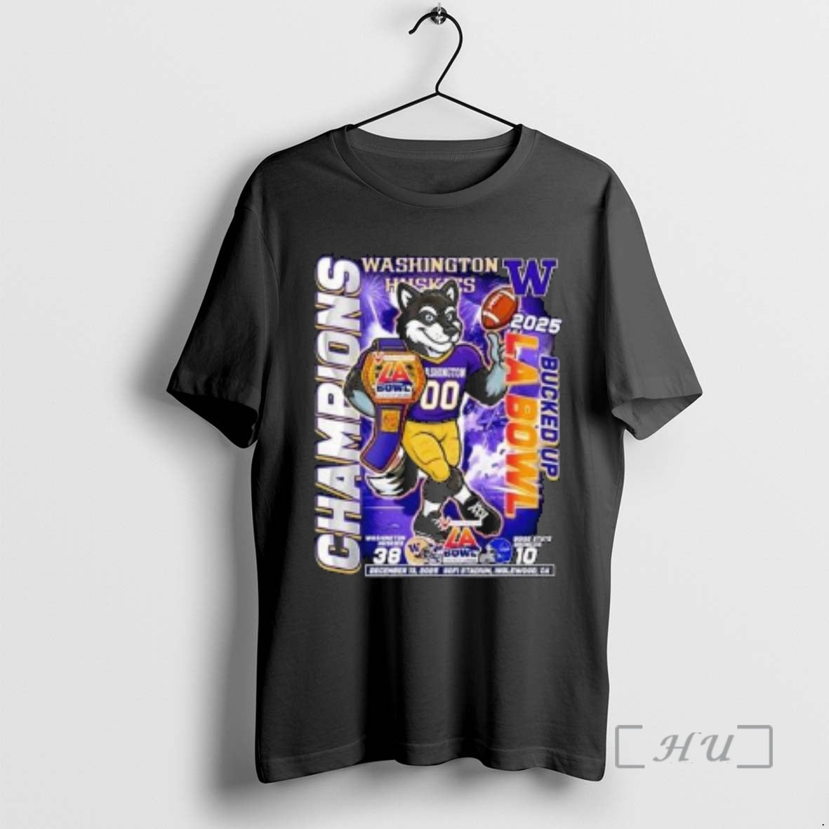 New Washington Huskies Bucked Up La Bowl Champions 2025 Mascot Circle Black T-Shirts, Hoodie, Sweatshirt - T-Shirt, Sweatshirt, Hoodie
