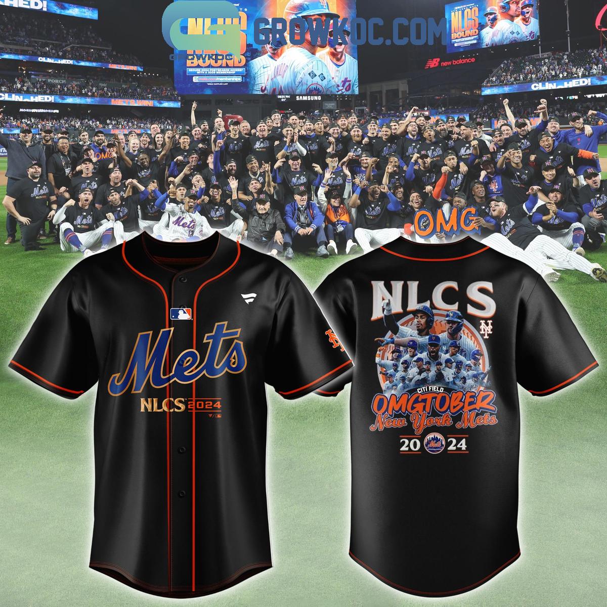 New York Mets 2024 National League Division Champions OMGtober Baseball Jersey Unisex T-shirt, Sweatshirt, Hoodie, Long Sleeve Tee - T-Shirt, Sweatshirt, Hoodie